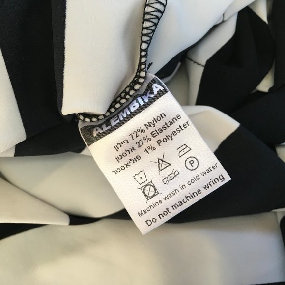 Tekbika by Alembika Black and White Stripe Dress Size 3 - Picture 11 of 11